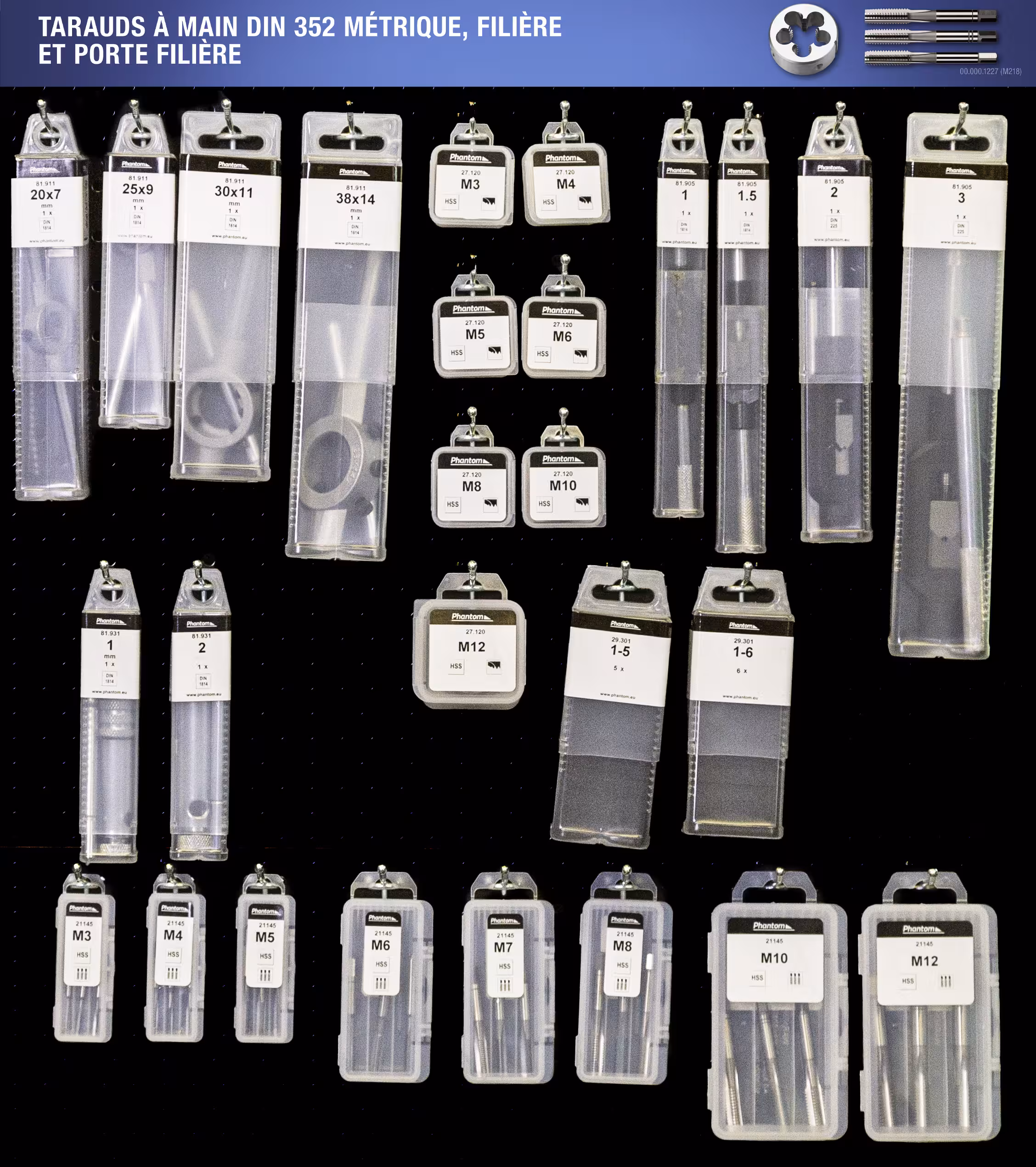 WebExtraImage Phantom Tarauds à main‚ Filière et porte filière * 21.145/27.120/81.900/-.910/-.930/29.300