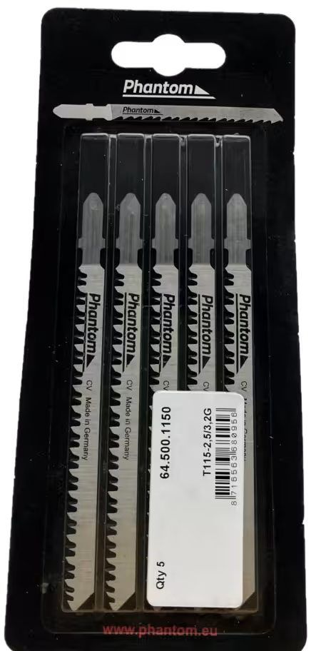 WebExtraImage Phantom Lame de scie sauteuse Acier spécial (Chrome) T115-2‚5/3‚2G UC 5