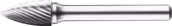 WebExtraImage Phantom hardmetaal Stiftfrees model G‚ boomvorm spits‚ schacht 6 mm 3-FINE 12x25x6x70mm