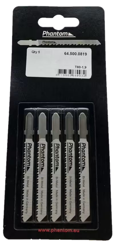 WebExtraImage Phantom HSS Bi-Metaal Decoupeerzaag T80-1‚9 VPE 5