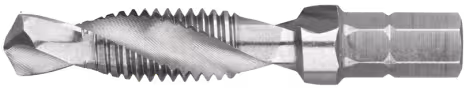 WebCategoryImage International Tools ECO HSS Combi-Tap‚ Countersink DIN 3126-DIN ISO 1173 C6‚3 Metric Coarse‚ 1/4″ (6‚35 mm) hexagonal shank M3