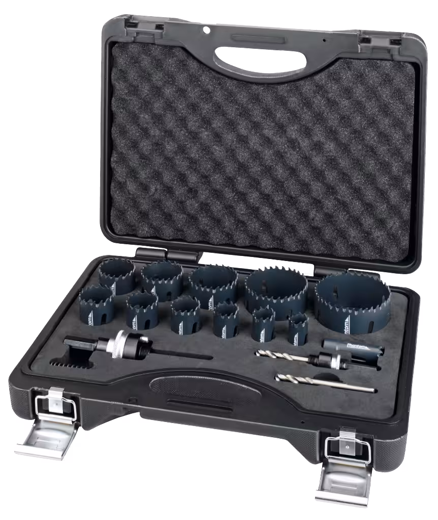 WebExtraImage Phantom HSS-Co 8% Bi-Metaal Set Gatzagen 61.105 16‚ 19‚ 22‚ 25‚ 29‚ 32‚ 35‚ 38‚ 44‚ 51‚ 64‚ 76 mm