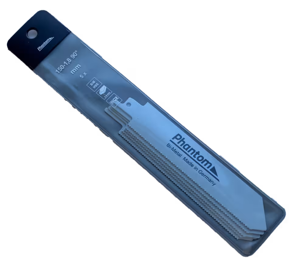 WebExtraImage Phantom HSS-Co 8% Bi-Metal Sabre Saw Blade R150-1‚8 90° PU 5