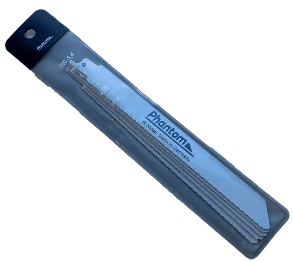 WebExtraImage Phantom HSS-Co 8% Bi-Metal Sabre Saw Blade R 200-1‚4 PU 5