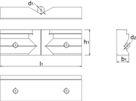 Drawing Bison Satz Prismabacken für Maschinenschraubstöcke Typ 6512‚6530‚ 6537 100 mm