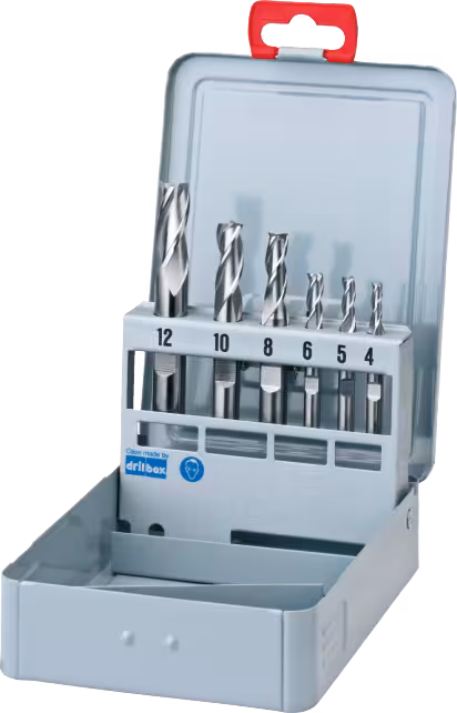 WebExtraImage Phantom HSS-E 8% Set Schachtfrezen‚ 3-snijder DIN 844-B kort 33.220 - 4-12 mm