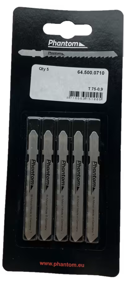 WebExtraImage Phantom Lame de scie sauteuse HSS Bi-métal T 75-0‚9 UC 5