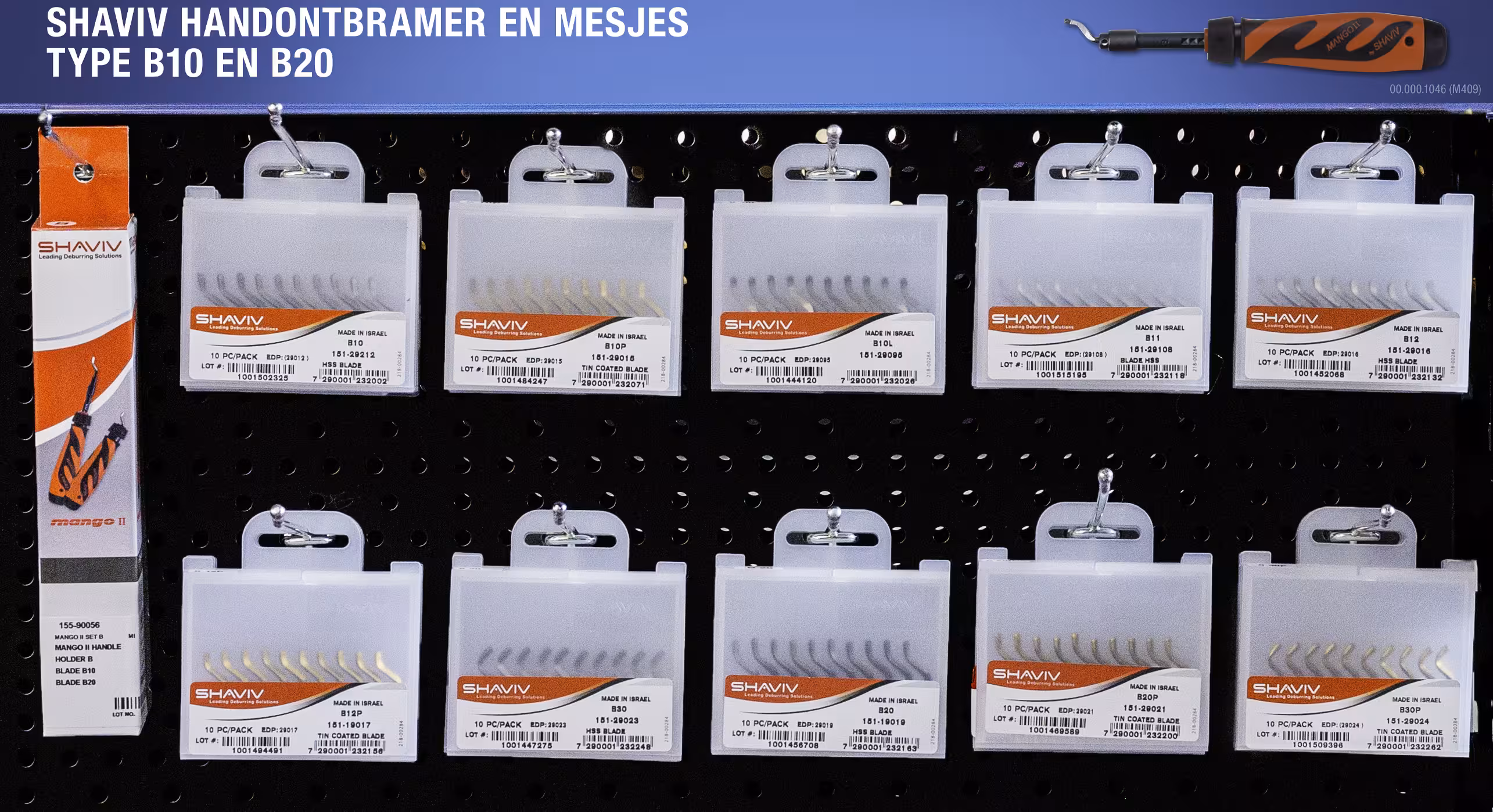 WebExtraImage Shaviv Handontbramen en mesjes Set B ‚ B10 en B20
