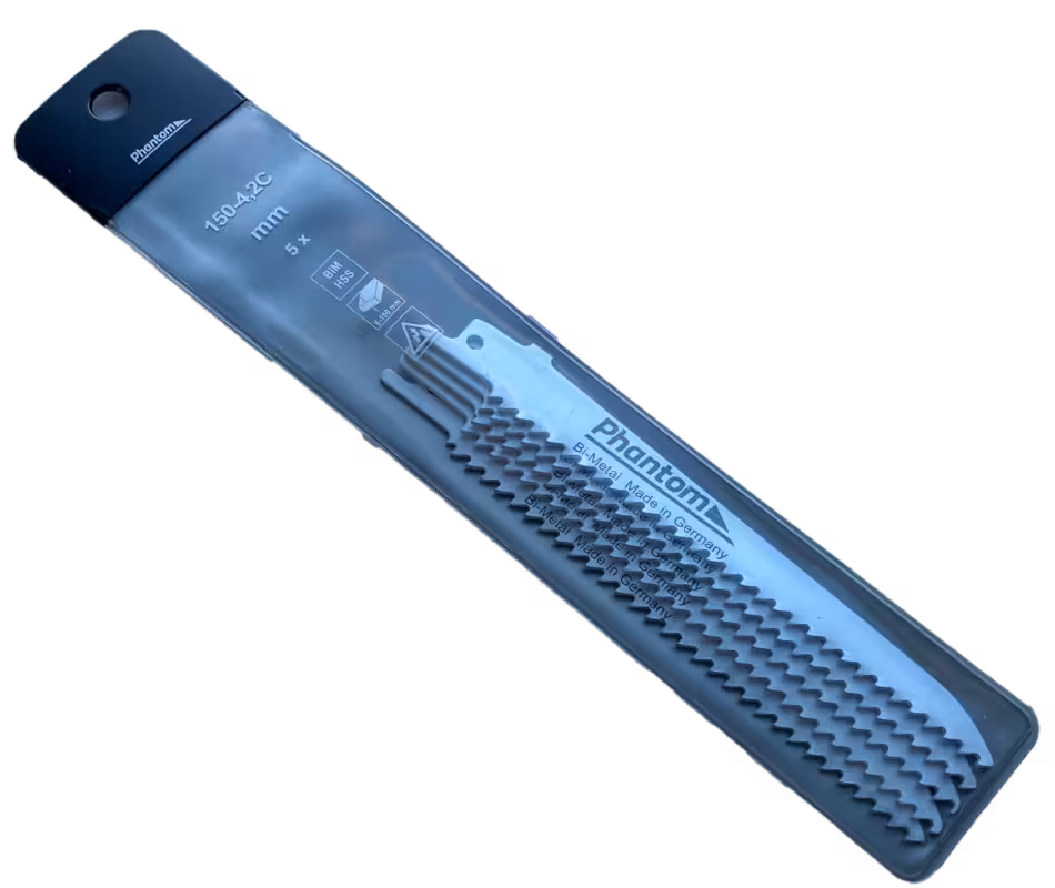 WebExtraImage Phantom HSS-Co 8% Bi-Metal Sabre Saw Blade R 150-4‚2C PU 5