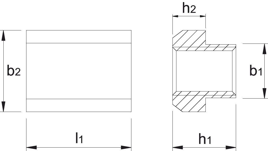 Drawing Phantom DIN 508-R Blank for T-Nuts 10 mm