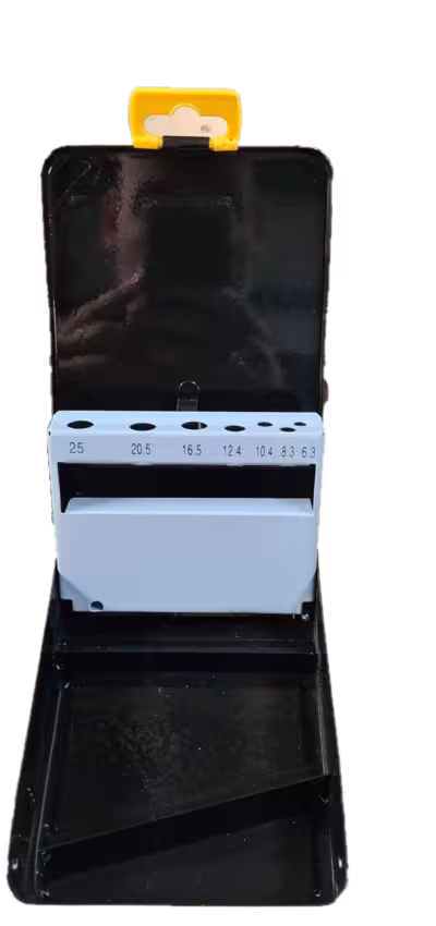 WebExtraImage International Tools ECO PRO HSS sada závitových vrtáků DIN 335-C 90°‚ 3 břity Prázdná ocelová kazeta