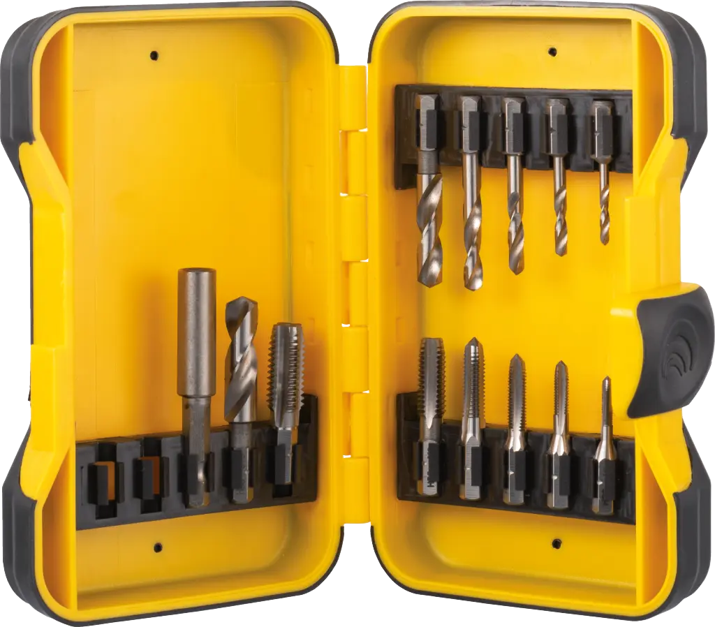 WebExtraImage International Tools ECO HSS Set Threading Tools DIN 3126-DIN ISO 1173 C6‚3 1/4″ (6‚35 mm) hexagonal shank‚ (combination) 22.100 - M3 - M10 + 11.120 - 2‚5 - 8‚5