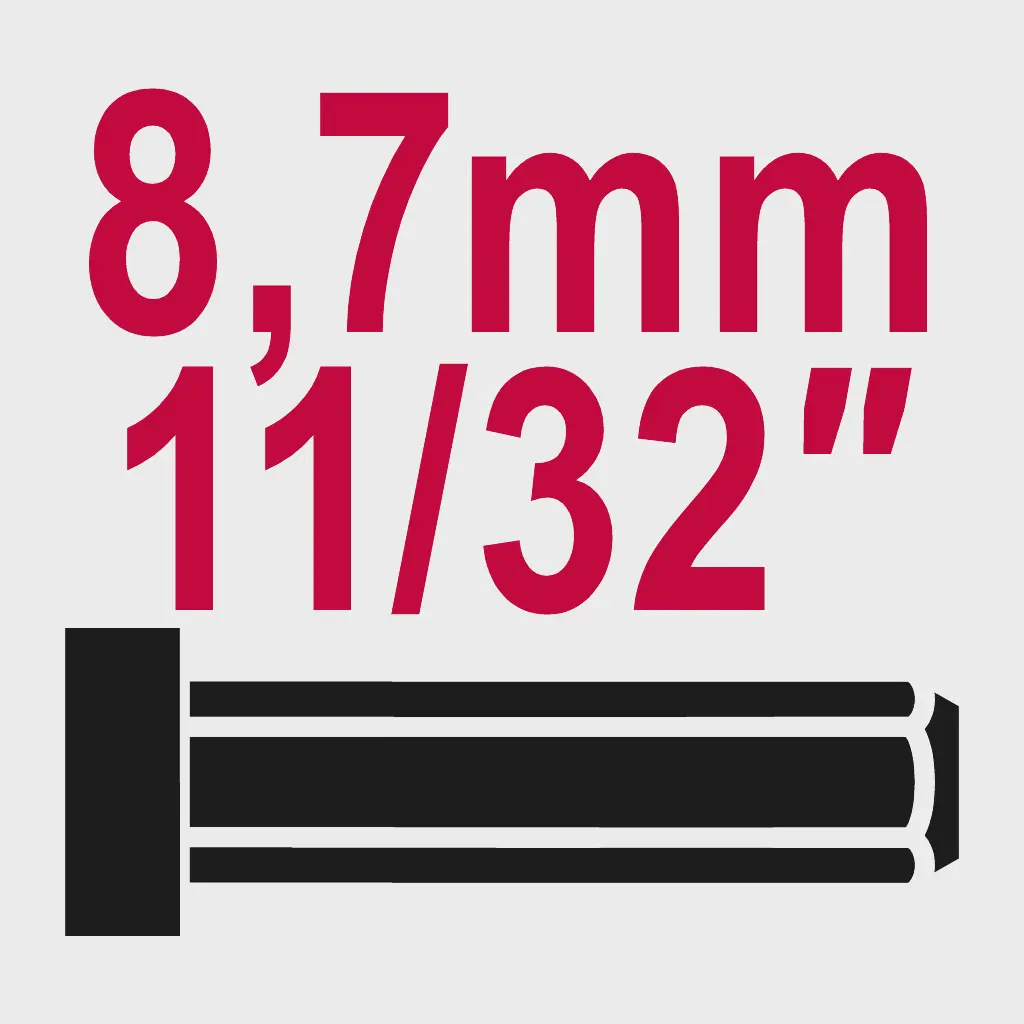 Zeskante schacht 8,7 mm (11/32″)
