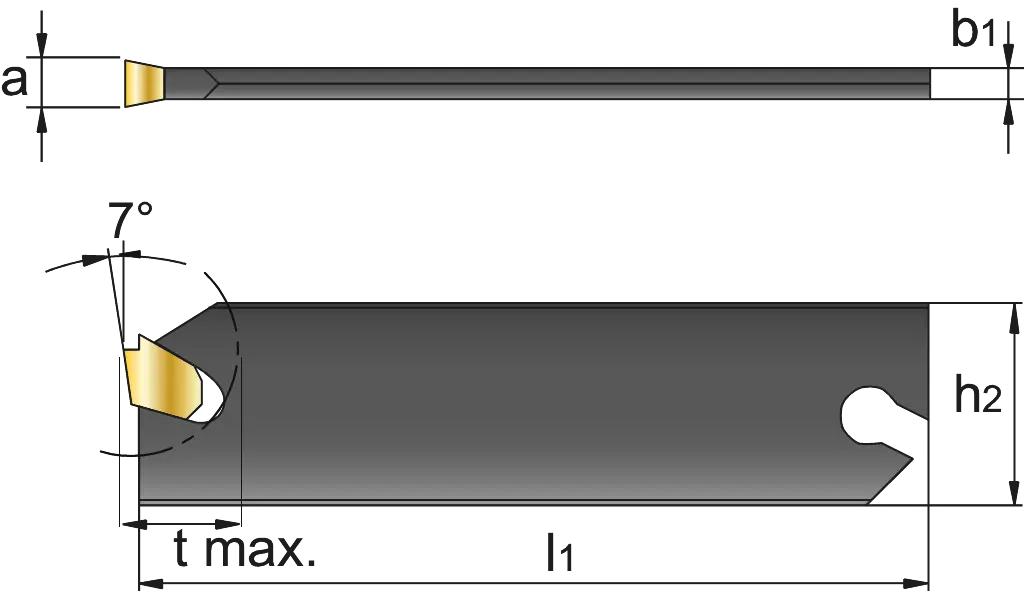 Drawing Phantom Parting Tool‚ external 26-FX3