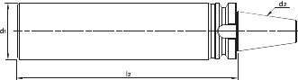 Drawing Phantom Tool Blank‚ ISO 7388-2 (MAS-BT) BT40 63 x 250 mm