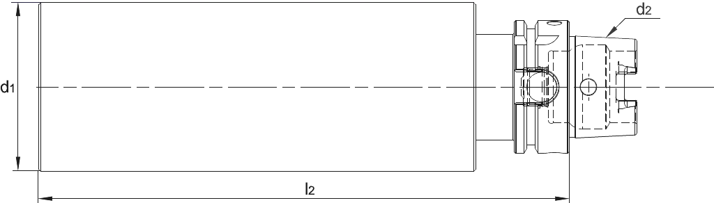 Drawing Phantom Tool Blank‚ ISO 12164 (DIN 69893) HSK63A 80 x 250 mm