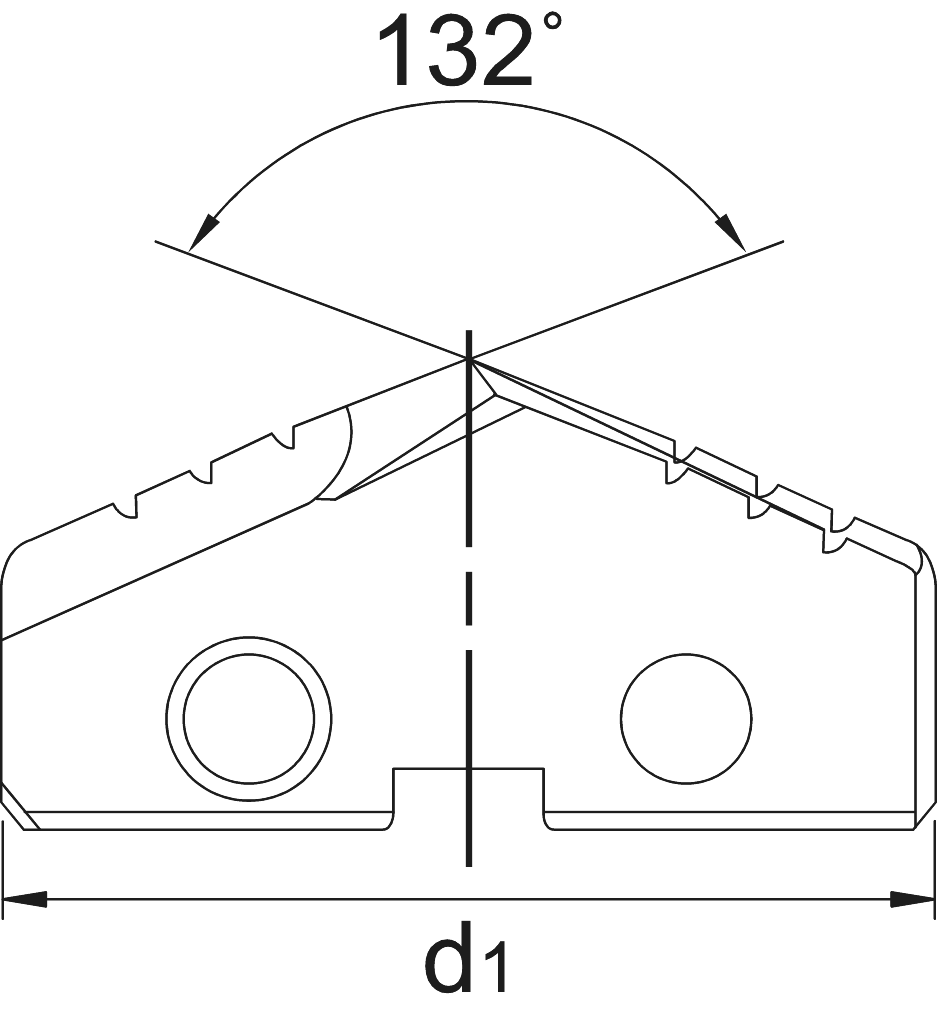 Drawing Phantom UNI HSS-E PM Drilling insert AlCrN Gr.00 13‚0mm