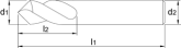 Drawing Phantom HSS-E NC Spotting Drill ISO 10898 90° 2‚0 mm