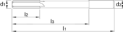 Drawing Phantom HSS Machine Chucking Reamer DIN 212 C 4 H7