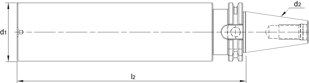 Drawing Phantom Tool Blank‚ ISO 7388-1 (DIN 69871) SK40 63 x 250 mm