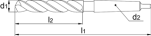 Drawing International Tools ECO HSS Twist drill DIN 345 roll-forged‚ MT 1 10‚0 mm