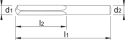 Drawing Phantom Carbide Cylinder lock opener 4‚6x30x6x60mm