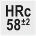 Oppervlaktehardheid HRc 58±2
