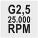 Balanceerklasse G2,5 25.000 RPM